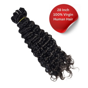 28-Inch Italian Curly Human Hair Wig