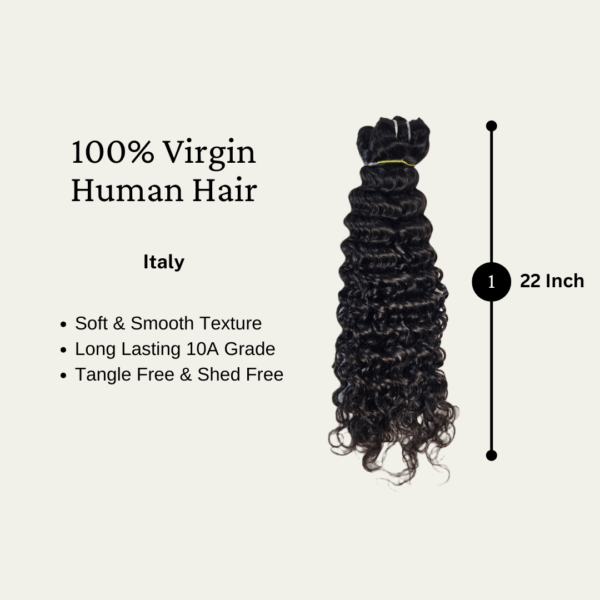 Virgin Italian Curly Human Hair Wig – 22Inches