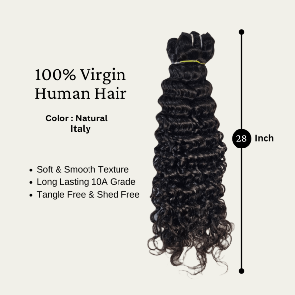 Virgin Human Hair 28-inch Italian Curly wig